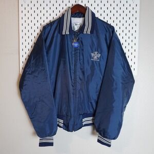 West Wind Boeing‎ ACE Bomber Jacket XL Blue Quilted Lined Vintage